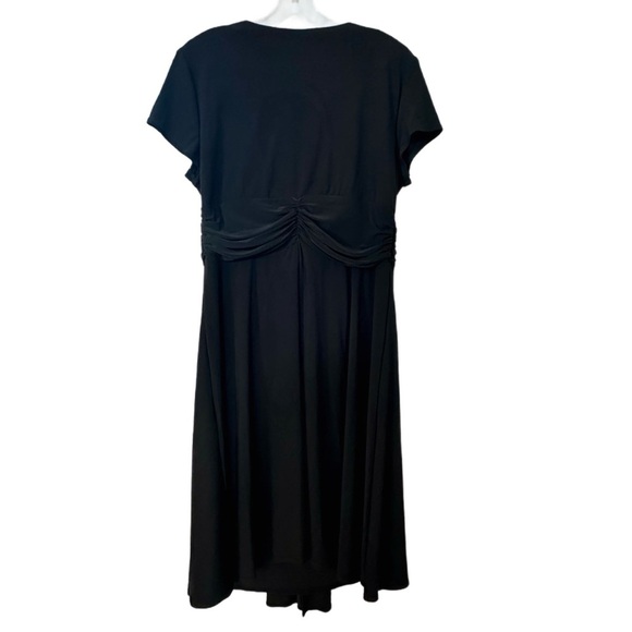 Women’s R&M Richard’s Black Midi Dress with Belted Detail - Size 12 - MINT - Picture 2 of 6